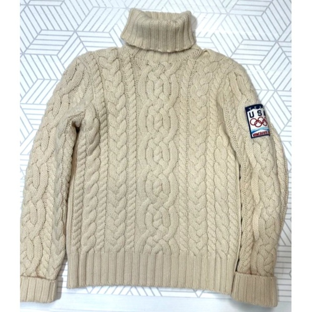 Polo Ralph Lauren Size M 2010 USA Sweater Wool Cashmere Knit Sweater Olympics j